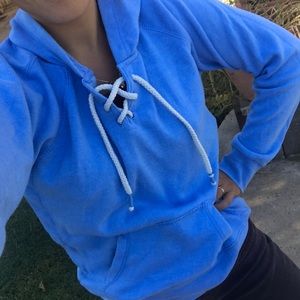 Blue hoodie